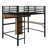 (incomplete box 1 of 2 ) Janiya Full Size Metal & Wood Loft Bed with L -shaped desk and shelves