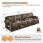 Luxueux canapé à 4 places en tissu Oxford noir avec élégance Mid-Century
