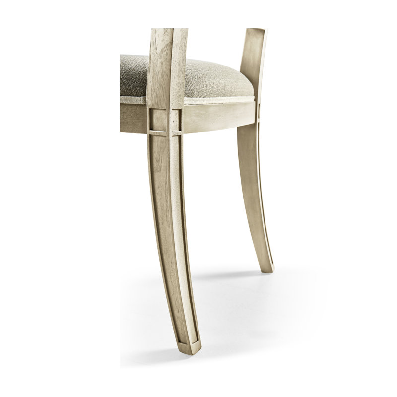 Flare Upholstered Dining Chair, Bleached Walnut