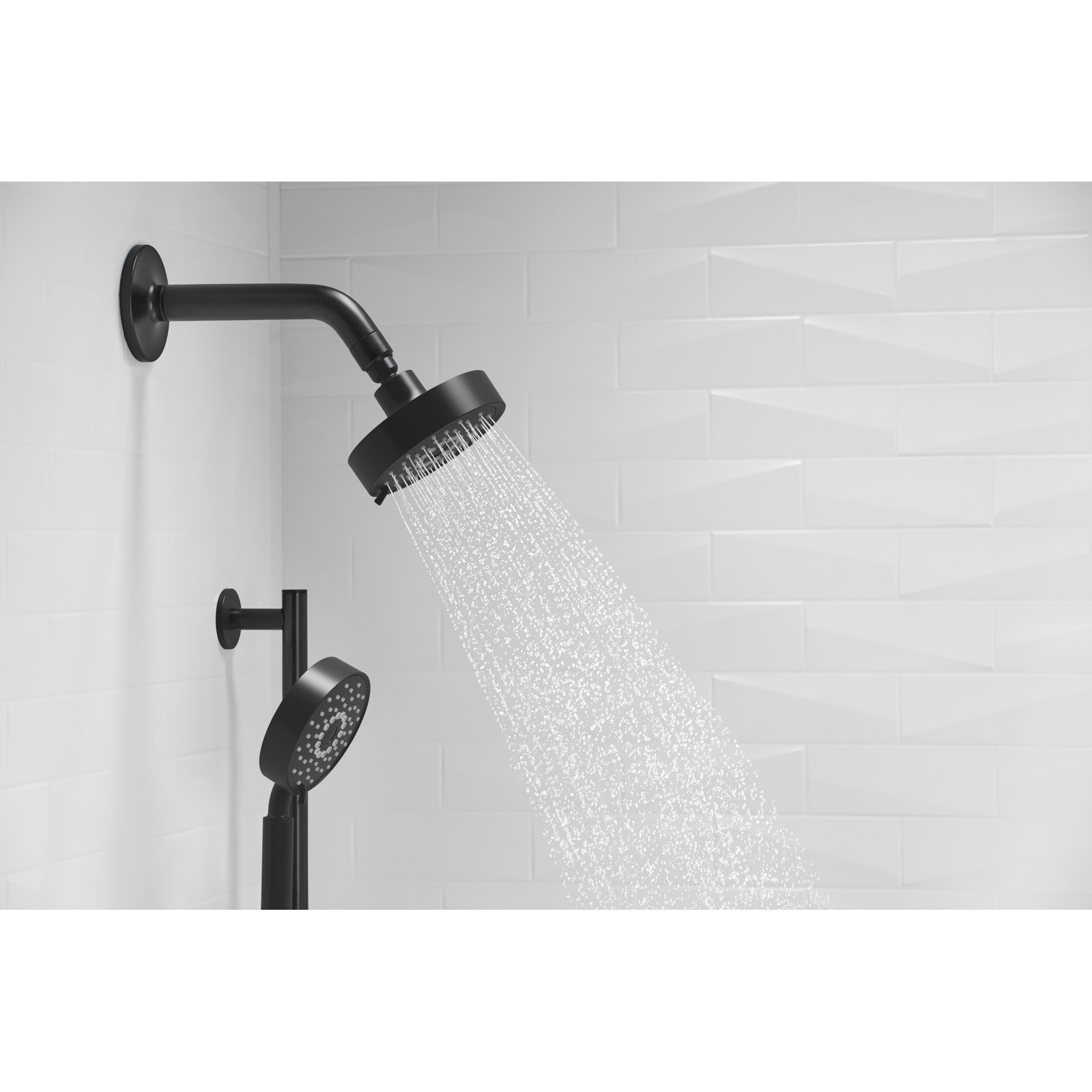 Kohler Purist Performance Showering Kit, 1.75 GPM Multifunction Showerhead and Handshower Package, Three Spray Settings