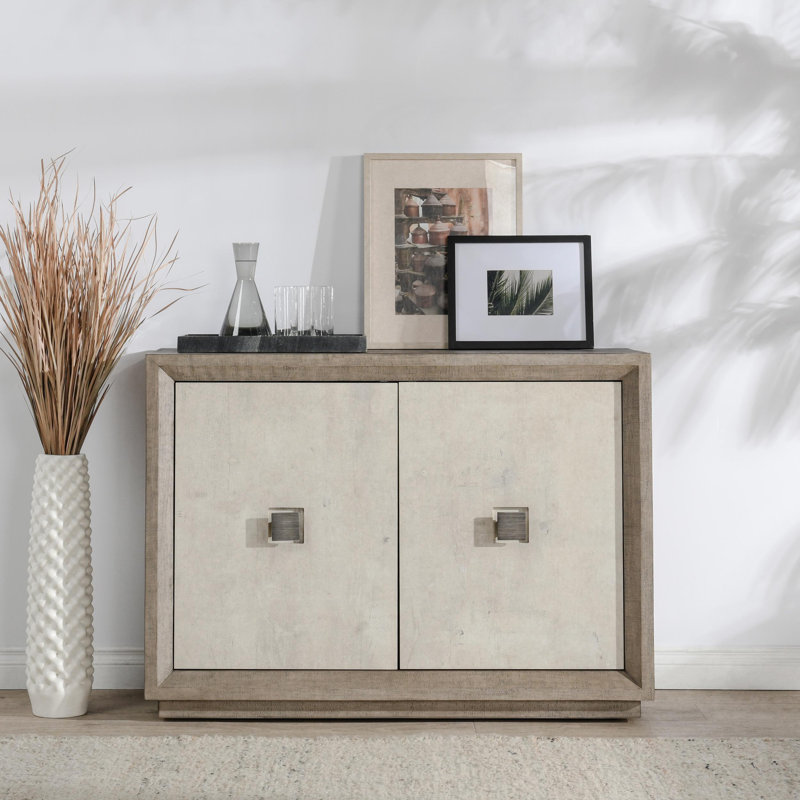 Classic Home Denver 50" Wood Distressed Gray Cabinet