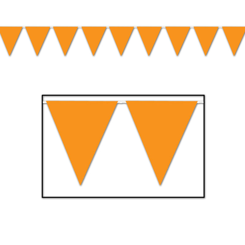 Bannière Pennant, 12 pi, paquet de 12, Orange