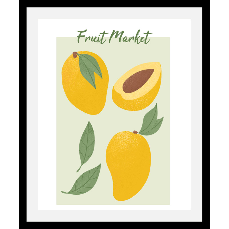 Fruit Market 1 Piece Single Picture Frame Wall Art, 40cm H x 30cm W