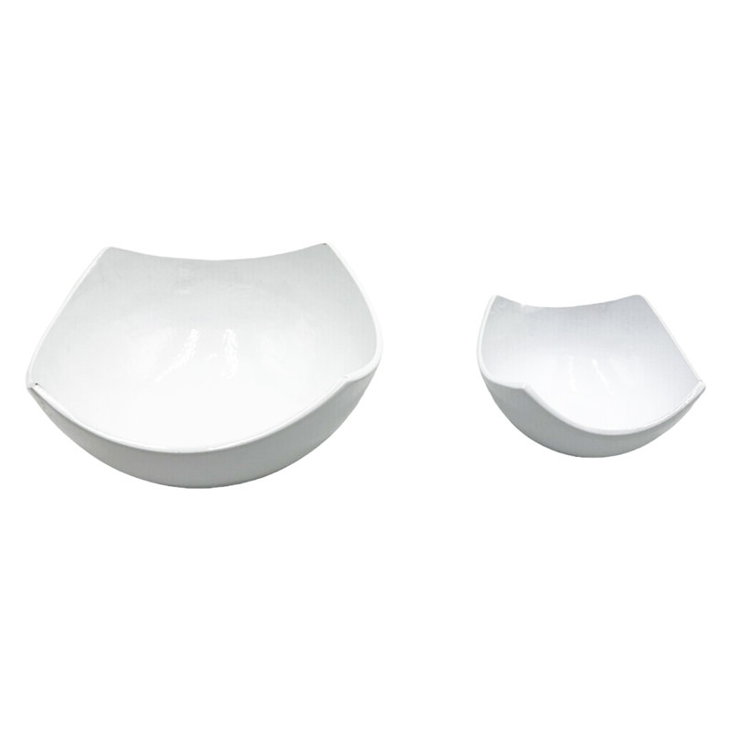 Araseli Handmade Aluminum Decorative Bowl 2, White