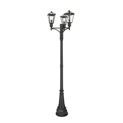 Talbot 1 Light Outdoor Post Mount Fixture in Black