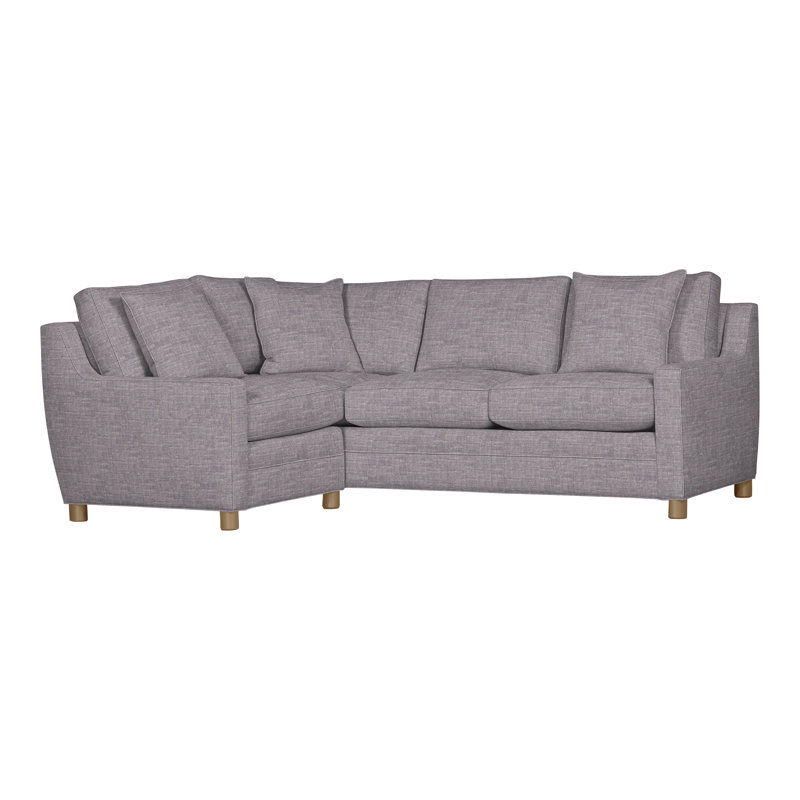 American Bungalow 2-Piece Fairgrove Sectional, Nomad Slate Crypton® Chenille, Hampton