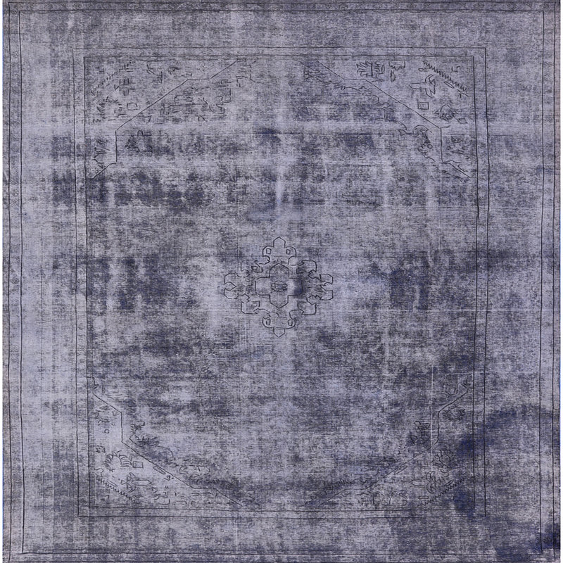 Tapis oriental gris, Carré 4 pi