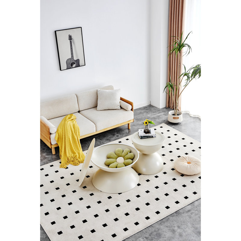 BLCK  Coffee Round Tables With STORGE MOVABLE TABLE TOP MULTIFUNCTIONAL END SIDE TABLE, Milk White
