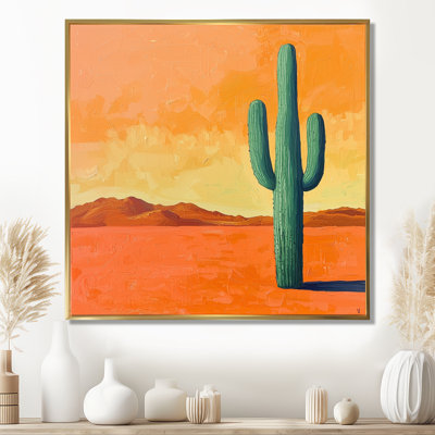 Marbod, cactus dans le désert, lueur II - cactus, art mural