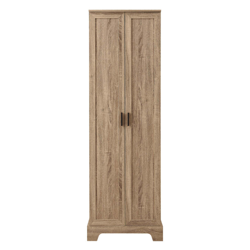 Armoire de rangement durable en panneau de fibres à densité moyenne avec tablette réglable et raccords en métal pour l'organisation de la salle de bain et du bureau