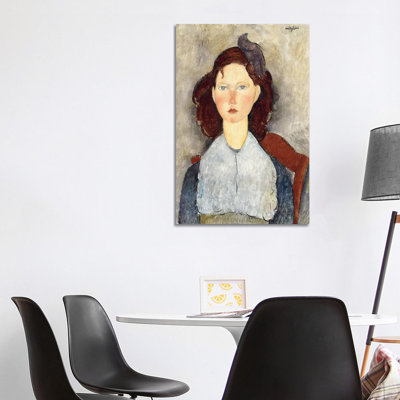 Seated Girl, 1918 by Amedeo Modigliani - Wrapped Canvas Gallery-Wrapped Canvas Giclée