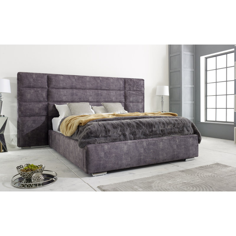 Lanarose Upholstered Bed, Single (3'), Silver