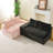 Black&Pink Turtle Velvet Double Chaise Lounge Multifunctional Lazy Sofa-843493904