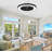 19 Inch Modern Smart Flush Mount Ceiling Fan with Dimmable LED Light and Remote, 6 Speeds DC Motor Indoor Bedroom Bladeless Ceiling Fan RGB