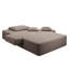 Luxueuse chaise longue en velours côtelé moelleux avec 3 coussins, canapé-lit convertible 2 en 1 et pochette de rangement, conception sans cadre et mousse de compression, aucun assemblage requis, pour les petits espaces, le salon, l’appartement-1745528825