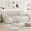 Lit de jour simple rembourré en velours de taille XL, beige-506545072-506545078