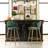 Kristyn Upholstered Counter Stool with Metal Frame-1947774180