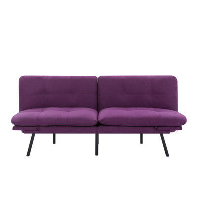 Canapé-lit futon convertible avec pieds en métal
