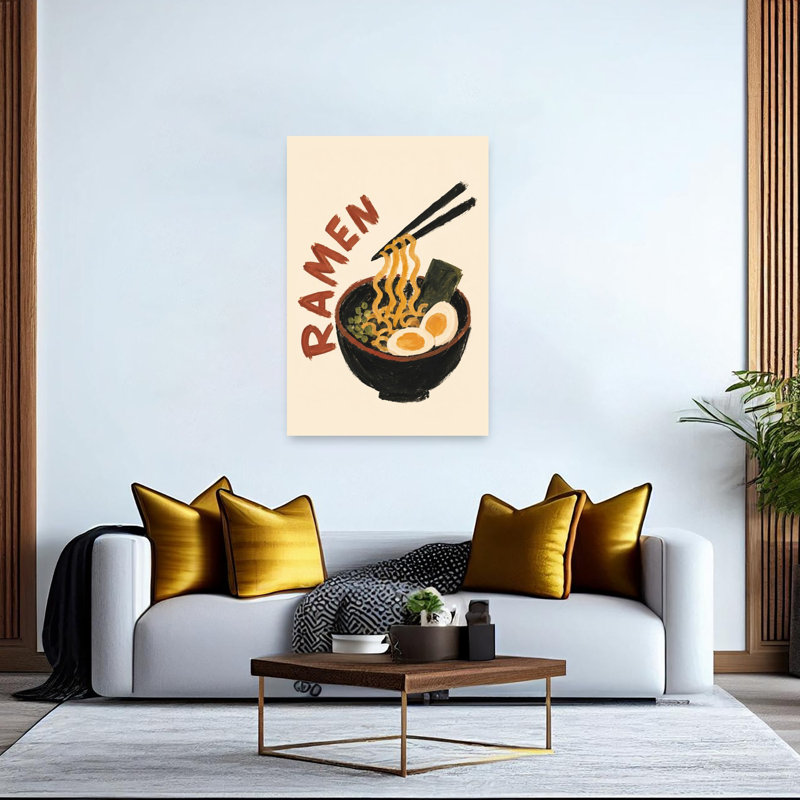 Nouilles japonaises japonaises, art mural traditionnel traditionnel, H 60 po x l 40 po