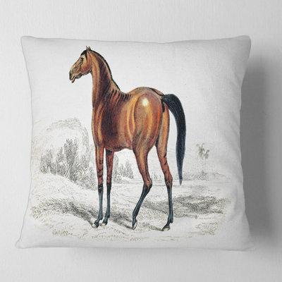 Housse et insert de coussin carré cheval