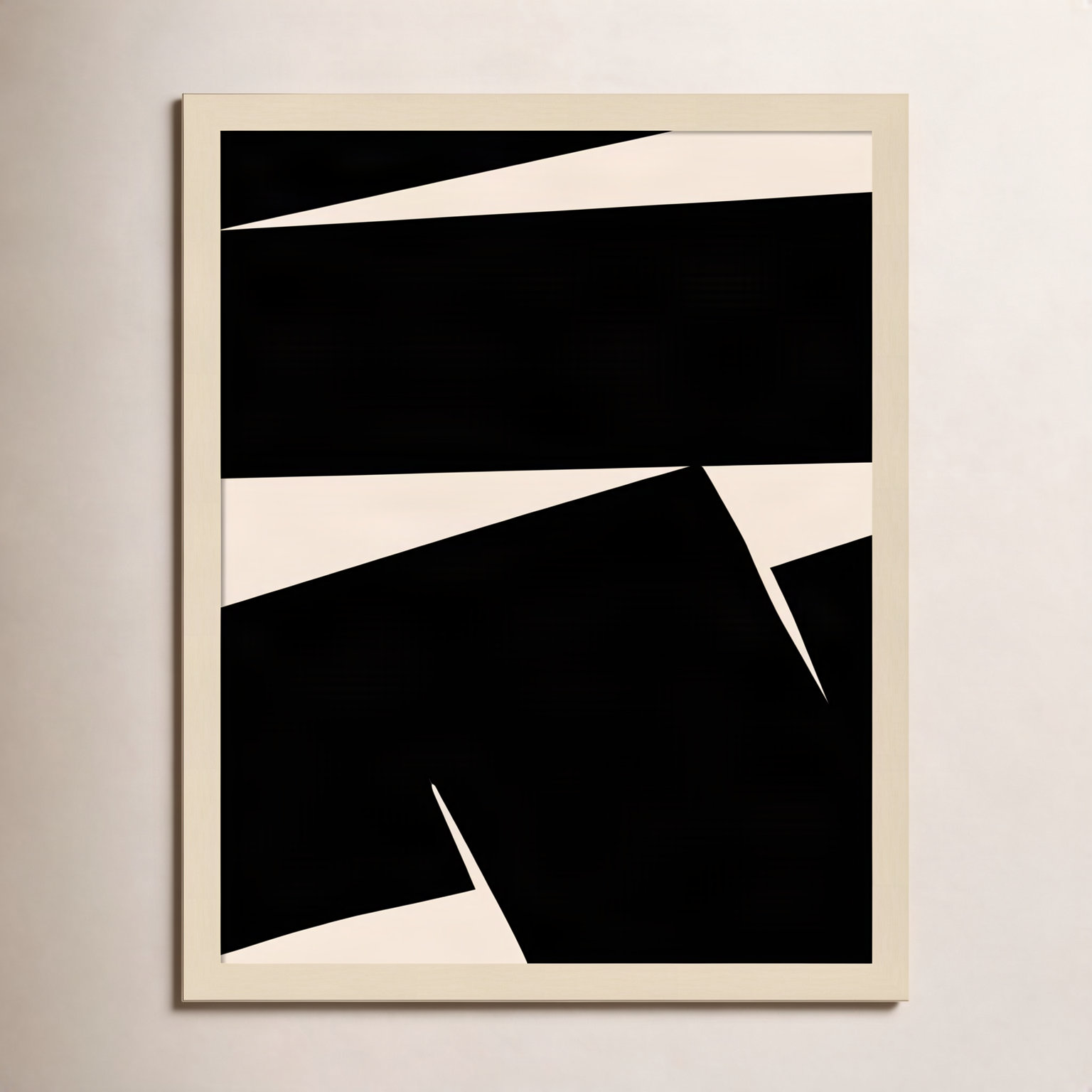 Black Plain Abstract Print by Little Dean, Brown, 21" H x 17" W