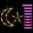 Fairy Lights Remote Control Hanging Star and Moon Lights with 138 LEDs-1593360591