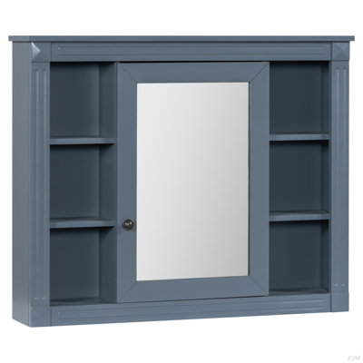 Bathroom Vanity With Top Sink, Black Mirror Cabinet, Modern Bathroom Storage Cabinet With 2 Soft Closing Doors And 2 Drawers, Single Sink Bathroom Van