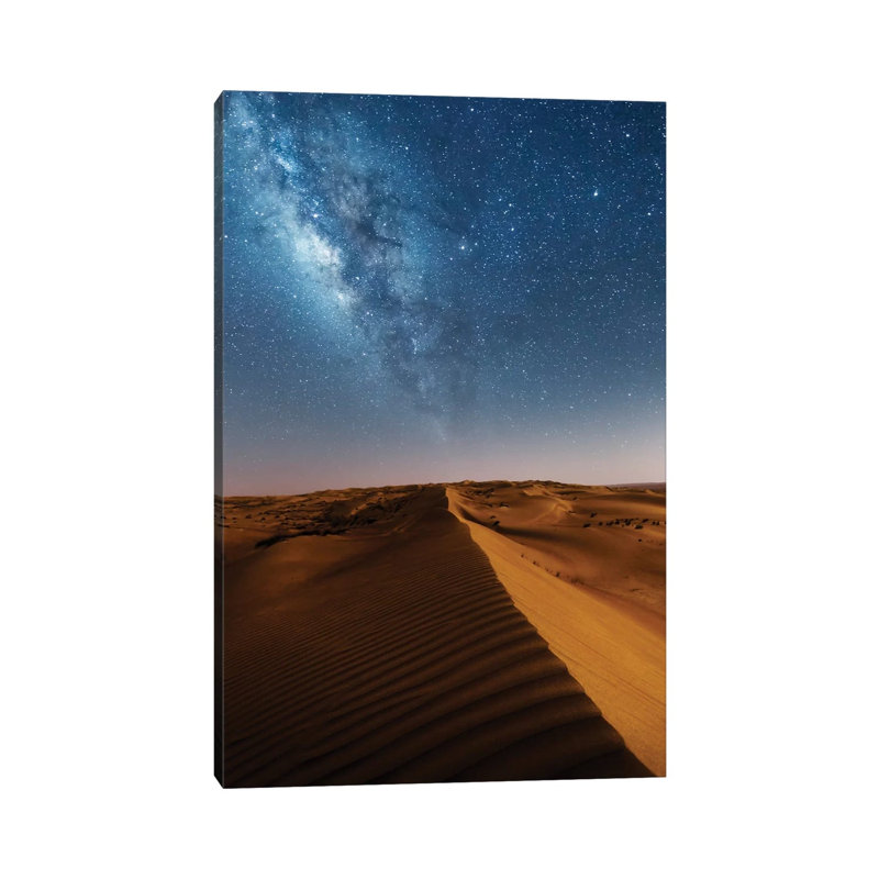 Milky Way and the Desert, Oman 1 Piece Wrapped Canvas Wall Art, 66.04 cm H x 45.72 cm W x 3.175 cm D