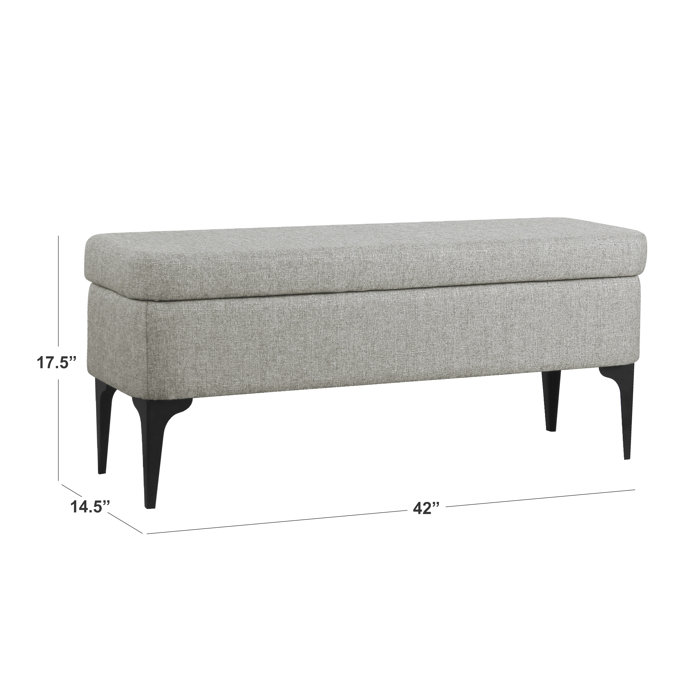 Wade Logan® Ameelya 100% Polyester Upholstered Storage Bench & Reviews ...