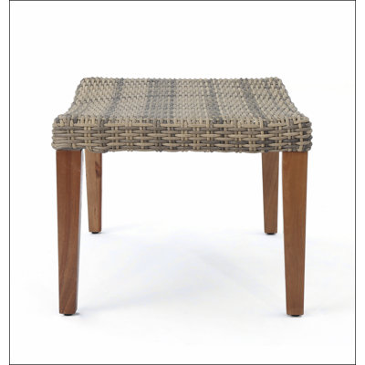 Fauteuil en bois et osier Hampton