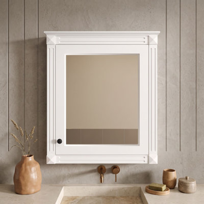 Armoire à pharmacie de salle de bain avec miroir et tablettes ajustables