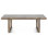Rhodes 49" Coffee Table with Capri Beige Marble Top and Antique Brass Base