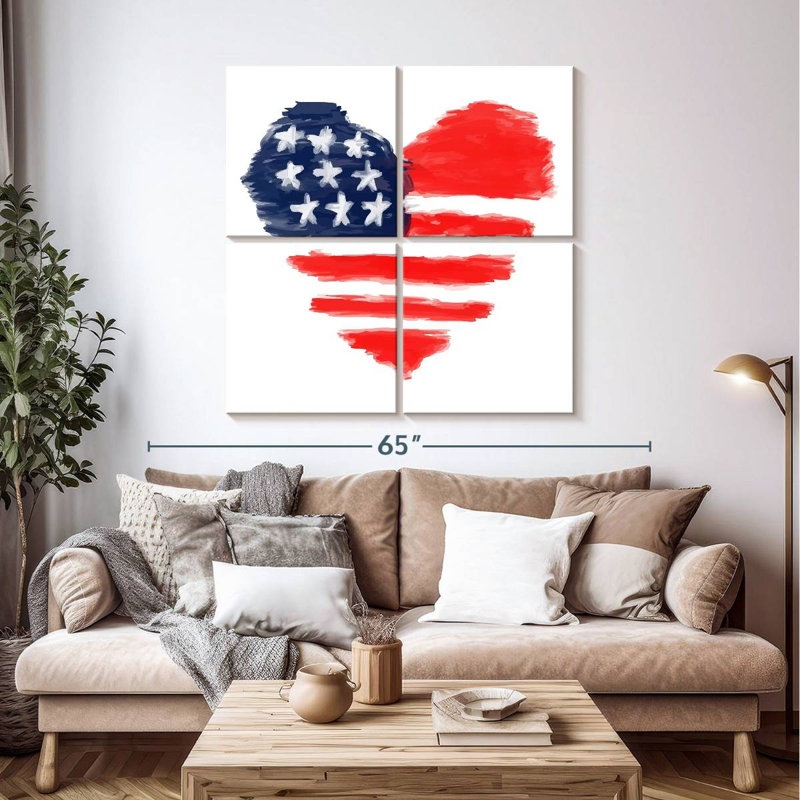 Borges Memorial Day Heart, H 45 po x l 45 po