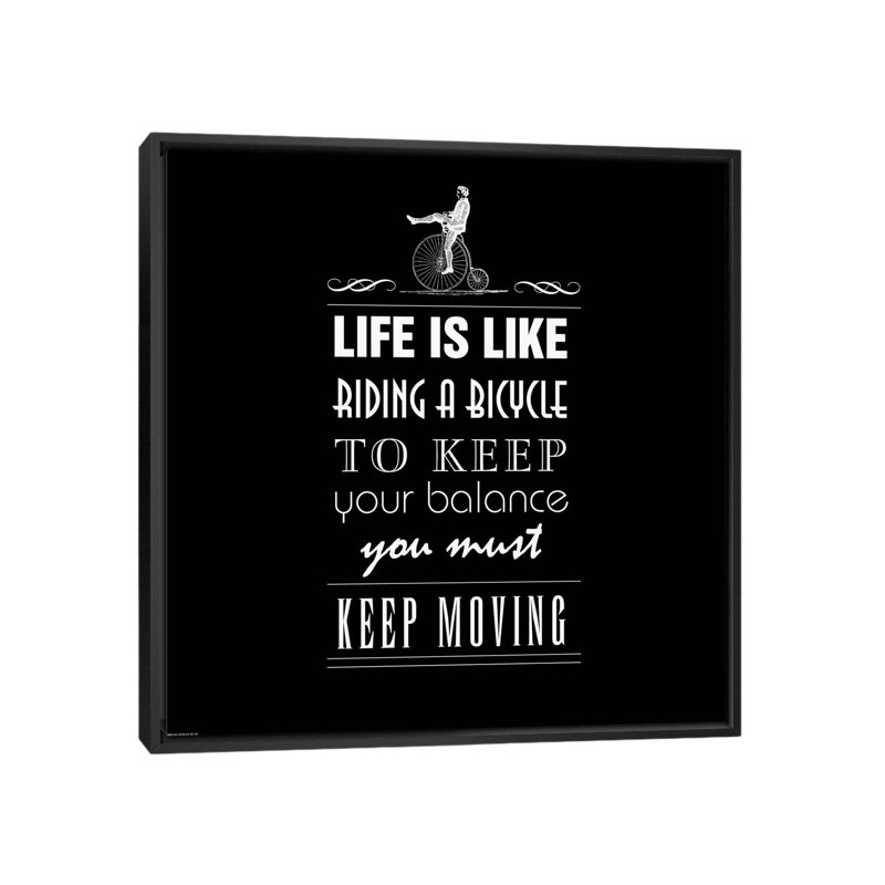 «Life is Like» par GraphINC - reproduction d'art textuel sur toile tendue, H 18 po x l 18 po x P 1,5 po, Pas de tapis