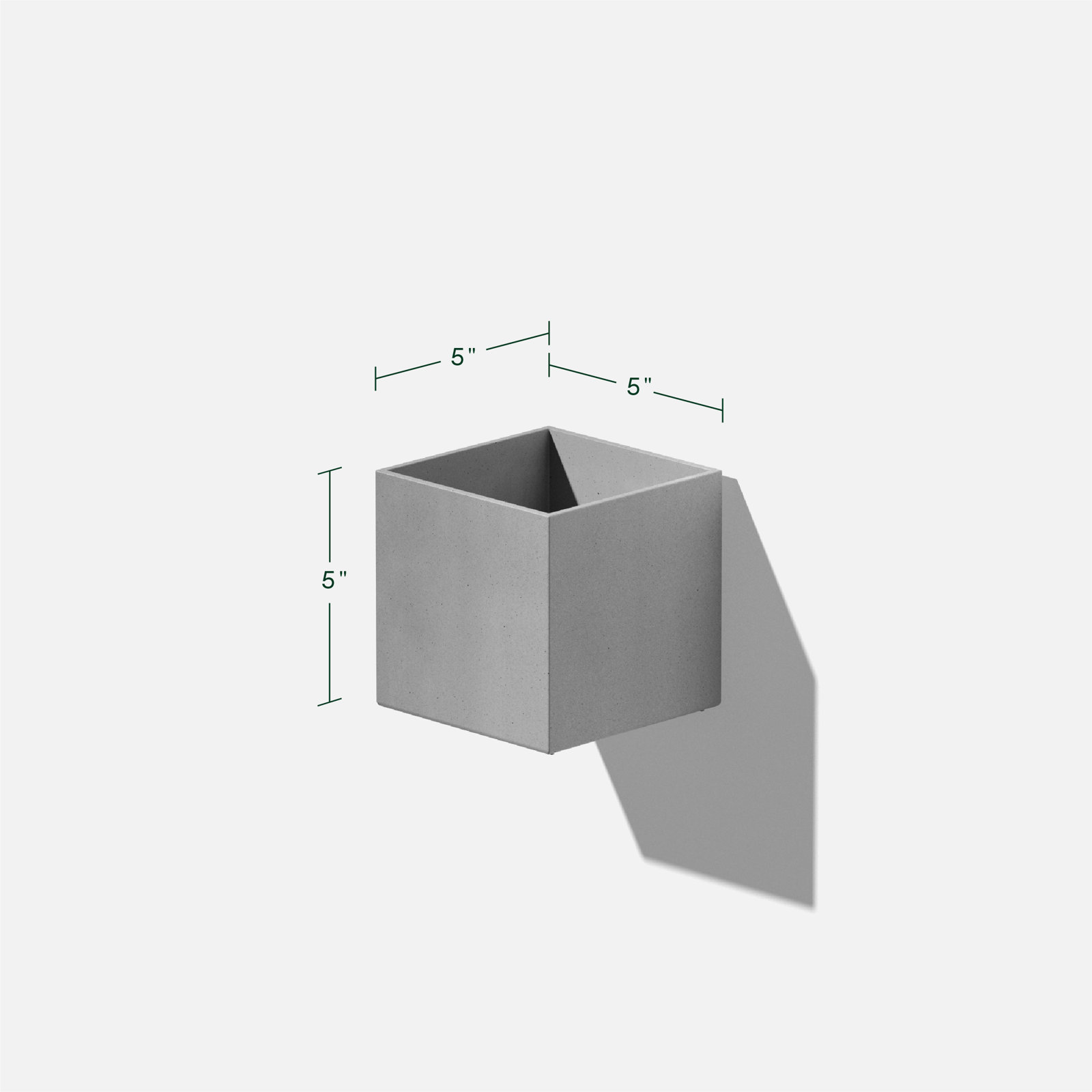 Geo Series 5" Wall Planter, Gray, Set Of 1