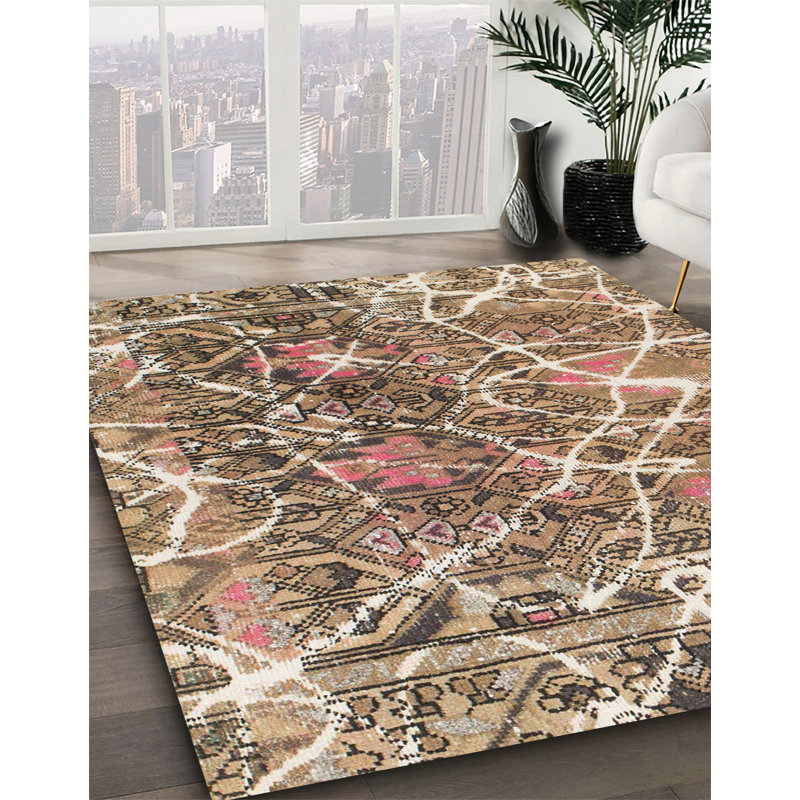 Tapis abstrait moderne 888, Rond 7 pi