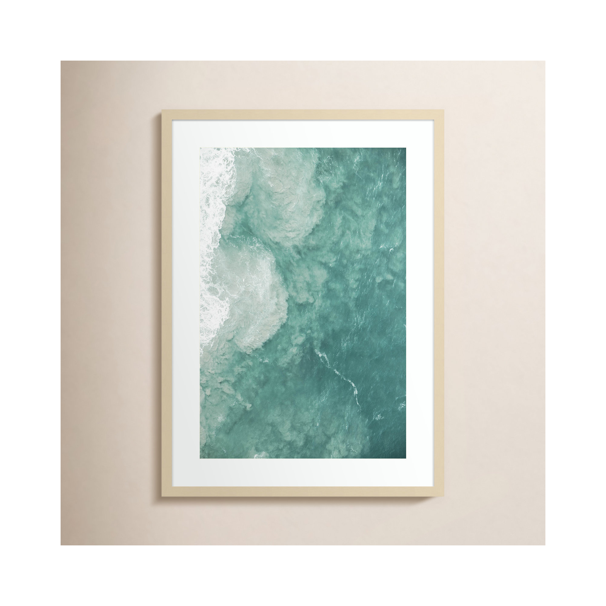 Oceano by Shot by Clint Wood Framed Wall Art Print, Brown, 33" H x 24" W