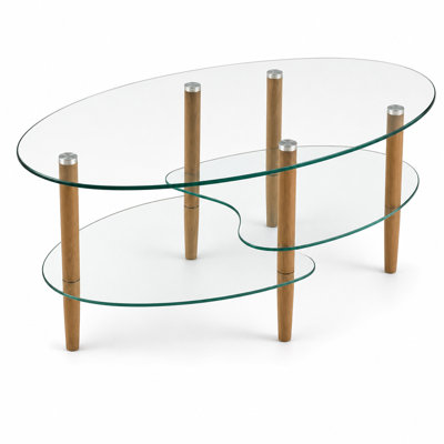 Table basse ovale avec rangement Xamiera
