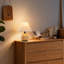 Lampe de table simple de 30 cm (11,8 po), lampe de table moderne en pierre naturelle avec globe