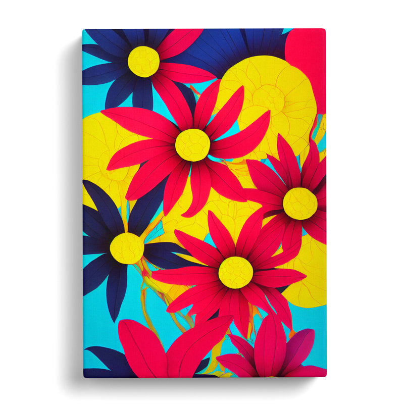 Pinajian Floral Pop - Wrapped Canvas, 76cm H x 50cm W x 3cm D
