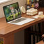 Bureau en fer massif en forme de L brun noyer + noir-1567927452-1567927435