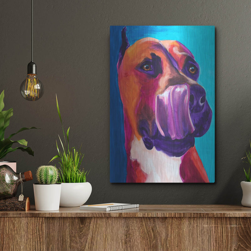«Pit Bull - Tasty» par Dawg Painter, H 16 po x l 12 po