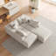 Ensemble de canapé modulaire rembourré moderne sans os, canapé modulaire en L de 132 po avec 6 coussins, canapé-lit combiné gratuit-826600419