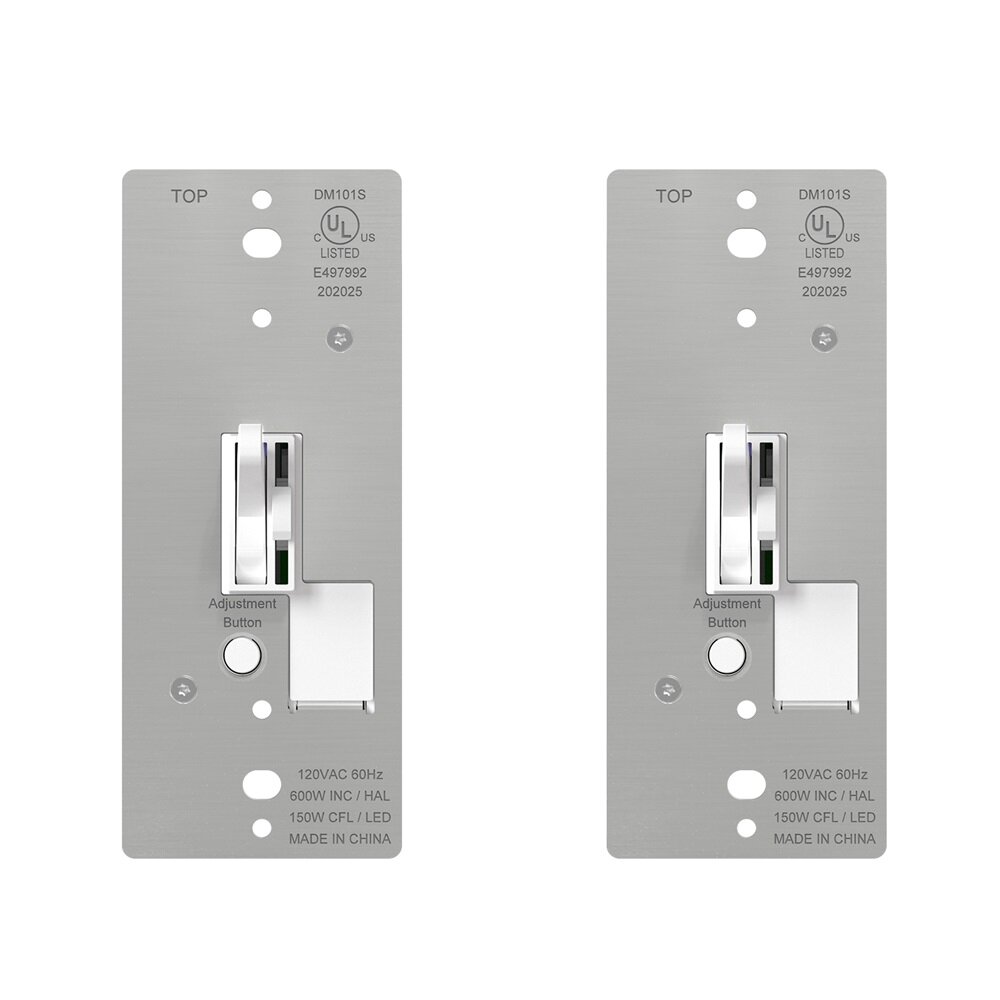 ELEGRP Slide Toggle Dimmer Switch For Dimmable LED, CFL And Incandescent  Bulbs, Single Pole/3-Way,(2 Pack, White) Wayfair Canada