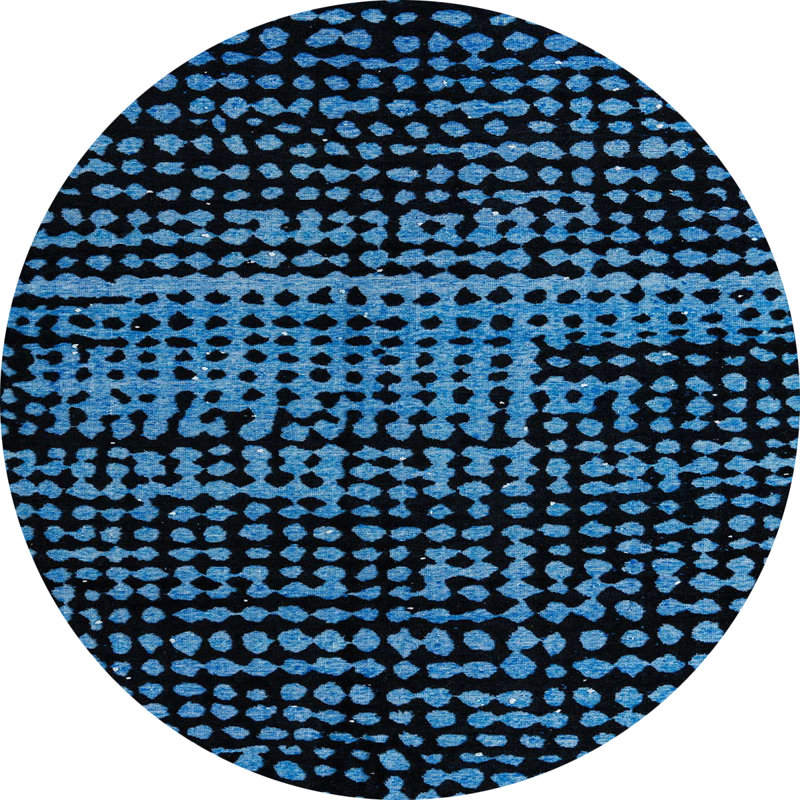 Abstract Indoor Rug, Round 5'