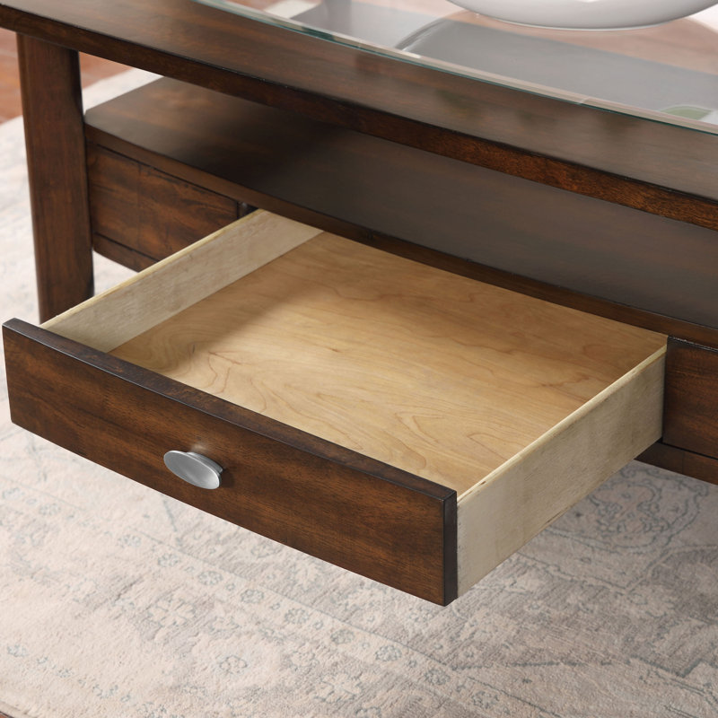 Abrie Glass Top Coffee Table
