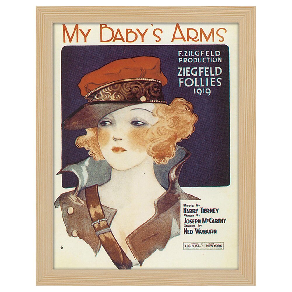 Leinwandbild Vintage Music Cover Die Arme meines Babys (Ziegfeld Follies 1919)