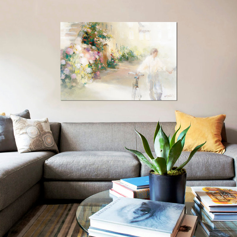 « two people people », impression sur toile, H 12 po x l 18 po x P 1,5 po, Pas de tapis, Toile tendue