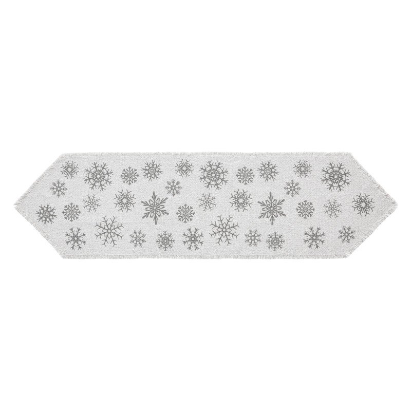 Chemin de table Yuletide, Blanc antique, 48 po x 12 po