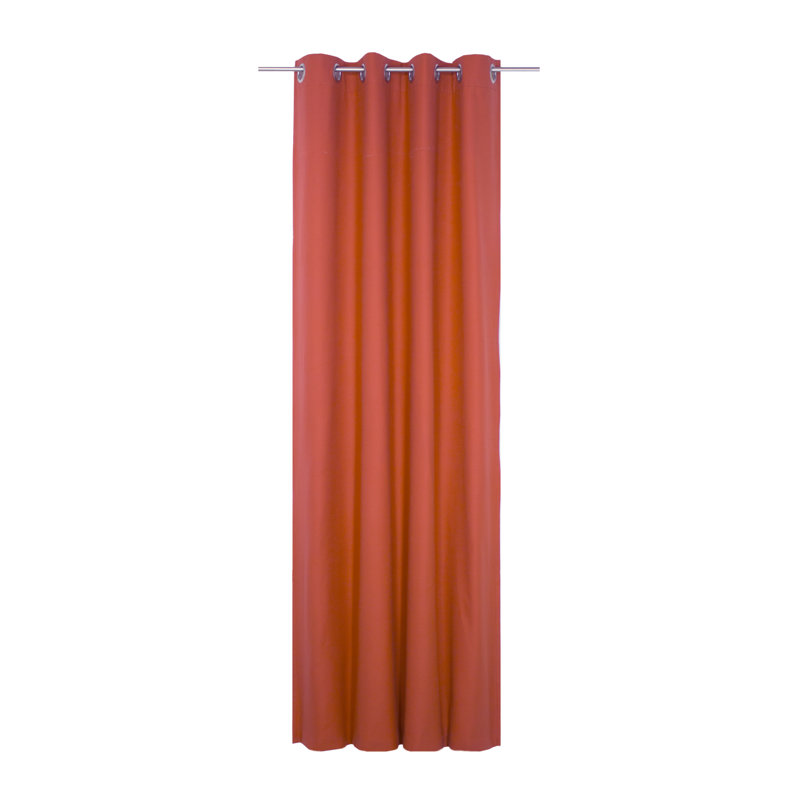 Eisenhauer Cotton Room Darkening Curtain Single Panel, Red, 130cm Width x 260cm Drop